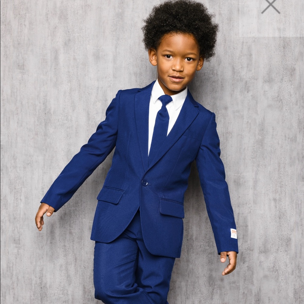 Opposuits modern navy-blue boys suit 10Y